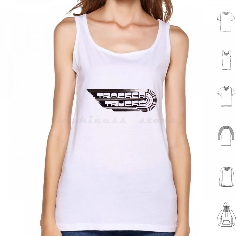 Tracker Trucks , Retro Skateboard Design Tank Tops Print Cotton Tracker Trucks Trackers Trucks Skate Skate Skater