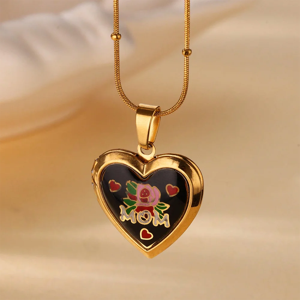 Collana con ciondolo con medaglione a forma di cuore con foto personalizzate Nuove collane segrete personalizzate in acciaio inossidabile Donne Papà Mamma Amici Gioielli Regali