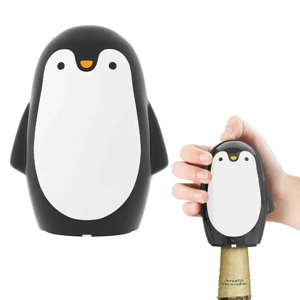 Multifunctional Penguin Bottle Opener Manual Portable Tin-Opener Stainless Steel Penguin-shaped Food Can Opener Food Can Tin