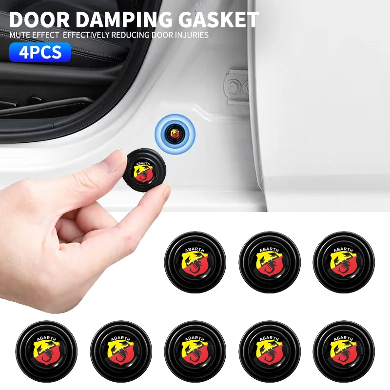 1/2/4pcs Car Door Anti-collision Shock Silicone Pad Stickers For Abarth Peugeot Citroen LEXUS Infiniti Dacia Opel Nismo Nissan