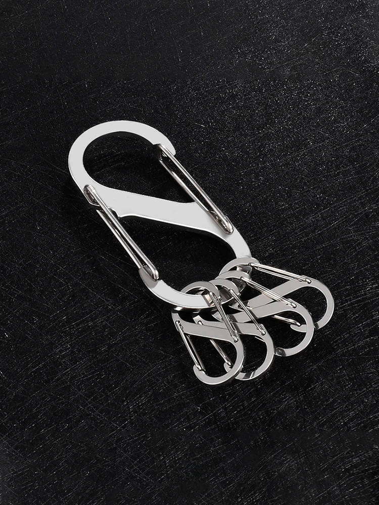 Stainless steel mountaineering buckle S-type fast hanging multi-functional hook portable kettle backpack hanging buckle