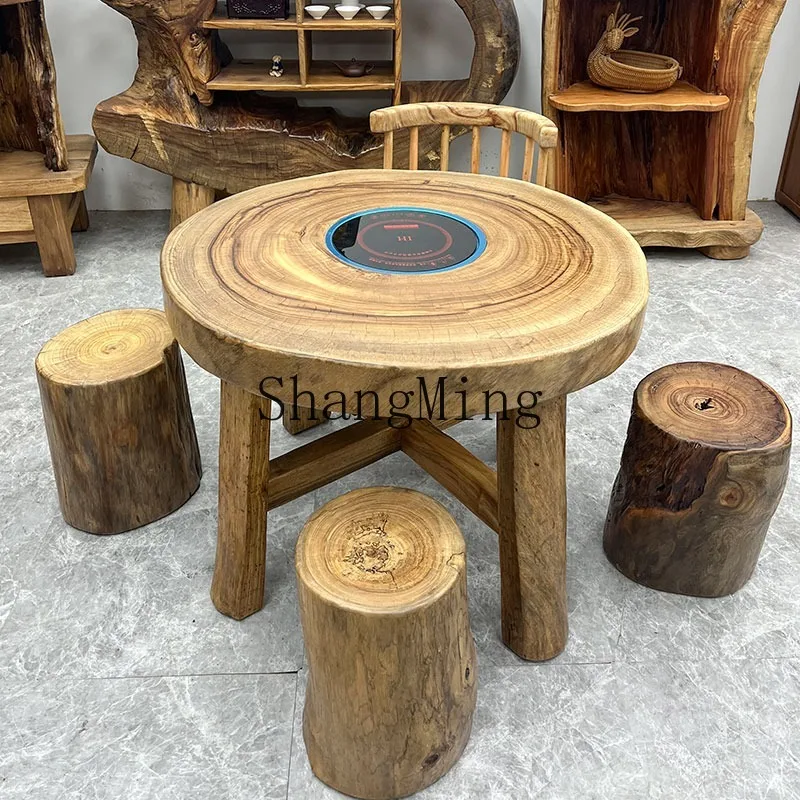 

ZHB wabi sandy wind fragrant camphor wood log whole board charcoal fire enclosure stove brewing tea table tea table charcoal G