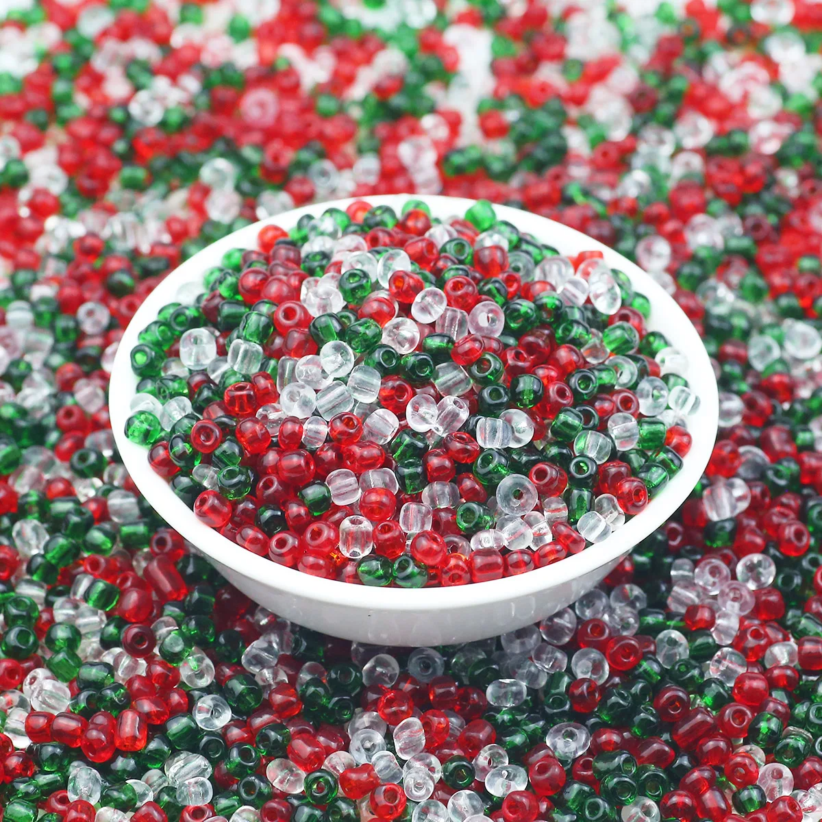 Transparent Loose Acrylic Rice Beads Mixed Colors For Jewelry Making DIY Christmas Decoration Bracelet Accessories 2/3/4MM