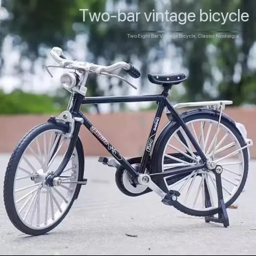 DIY assembly kit for a vintage alloy bicycle model, alloy toy bicycle, display piece for a collection of road bike models