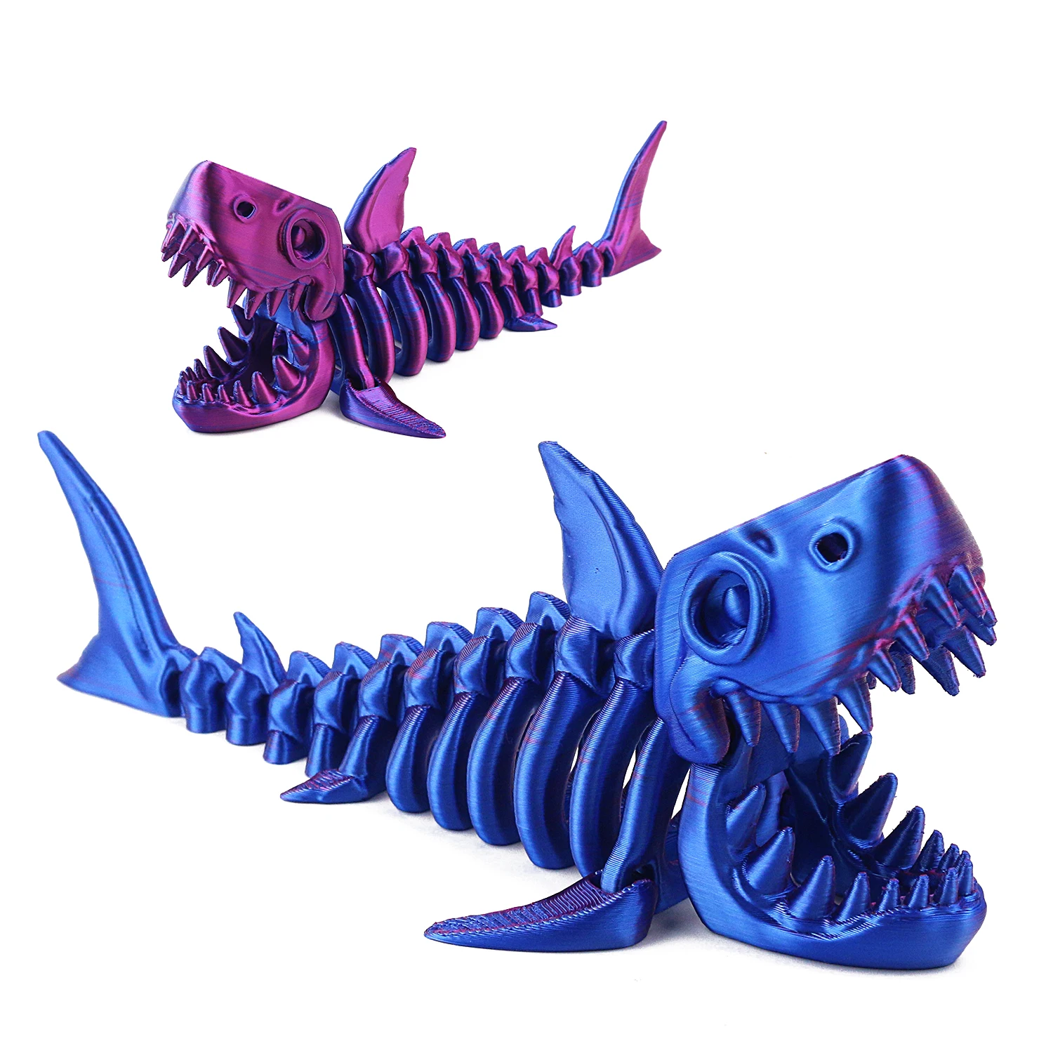 Joint squelette de requin 3D, jouet mobile et rétractable, ornement créatif multicolore, décoration de décompression, cadeau