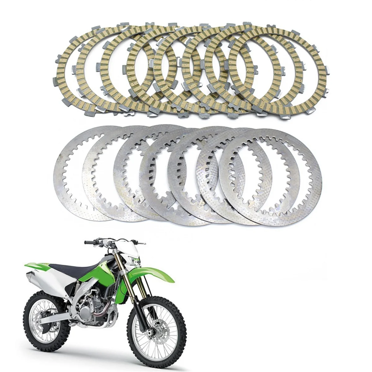 Motorcycle Friction Clutch Plates with Steel Plate for Kawasaki KLX450R KX450F for Honda CR250R