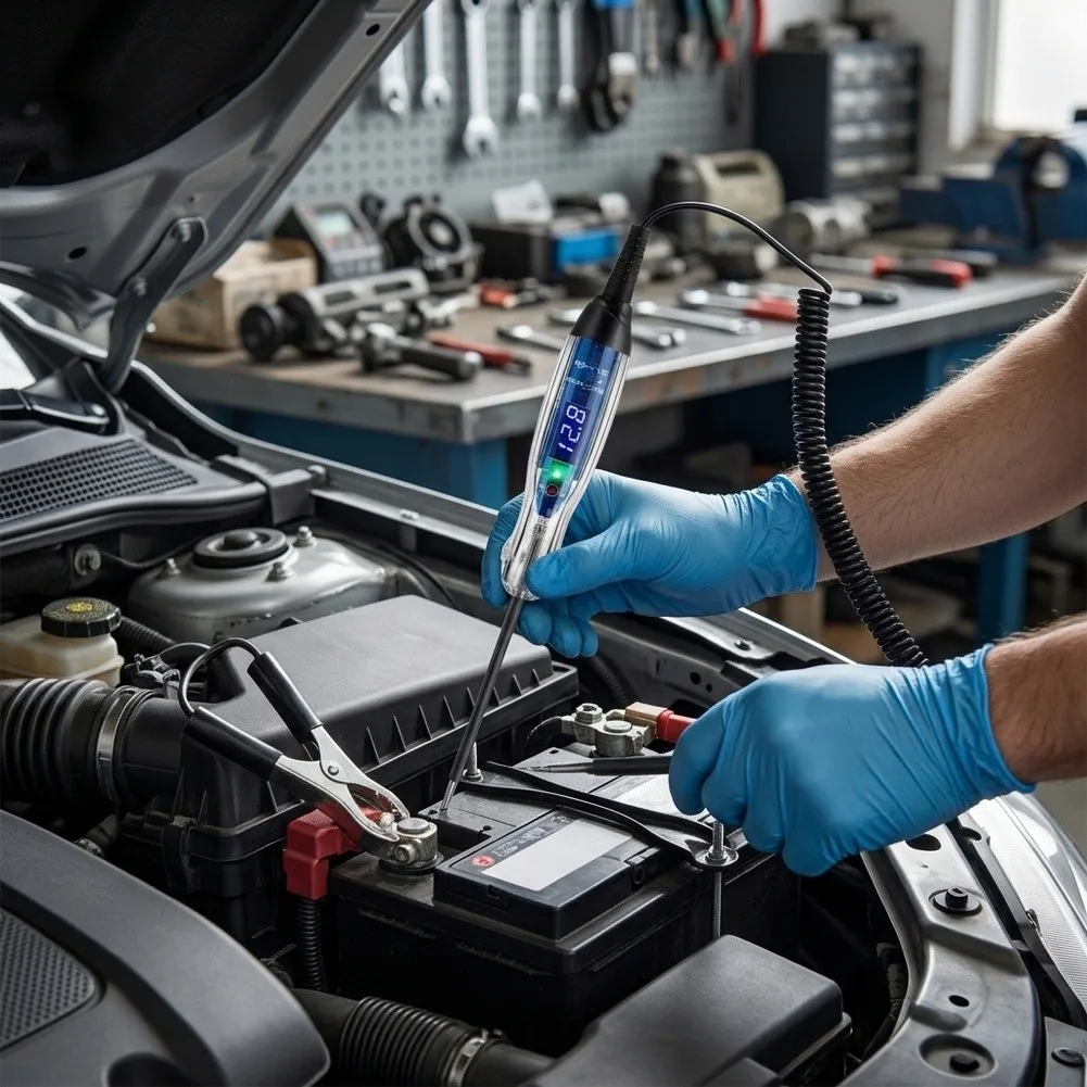 DC Automotive Circuit Tester with Digital LED Display Voltage Measurement from 3 Volts to 60 Volts for Vehicle Diagnostics