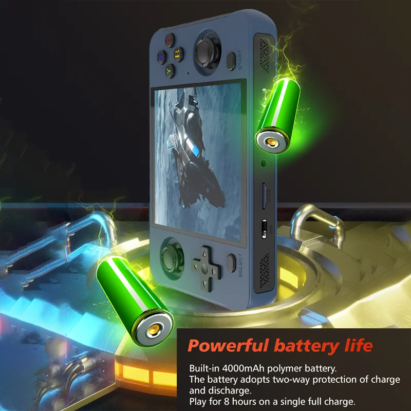 R40S ريترو جيب 720*720 4 "شاشة IPS متكاملة واي فاي بلوتوث 64 بت RK3566 مفتوحة المصدر وحدة تحكم ألعاب محمولة هدايا للأطفال