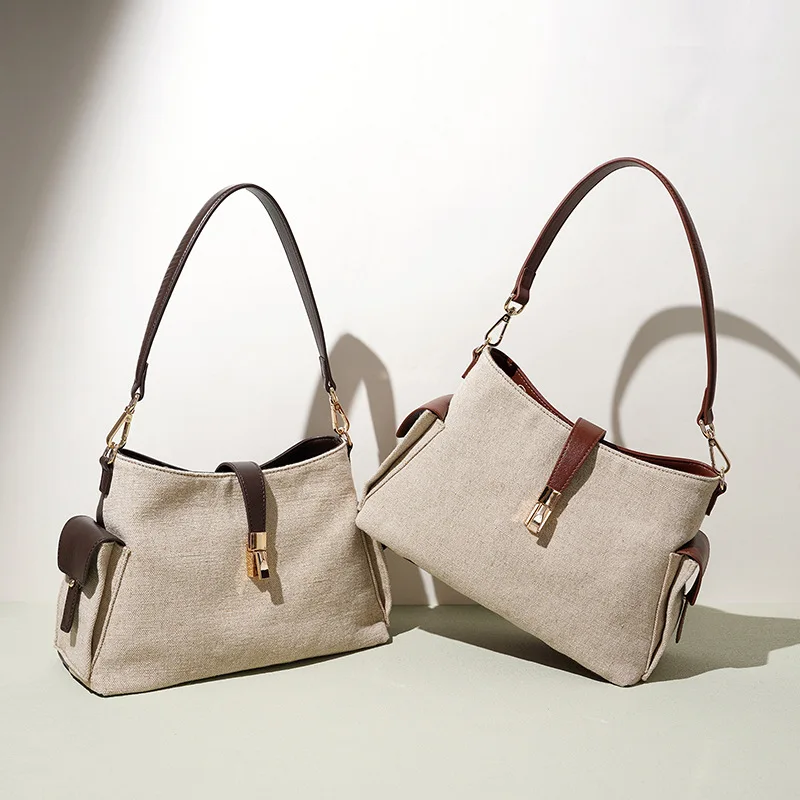 2026 Summer New Women's Fashion Simple Leather Hand-held Underarm Commuting Single Shoulder Casual Large Capacity Tote Bag