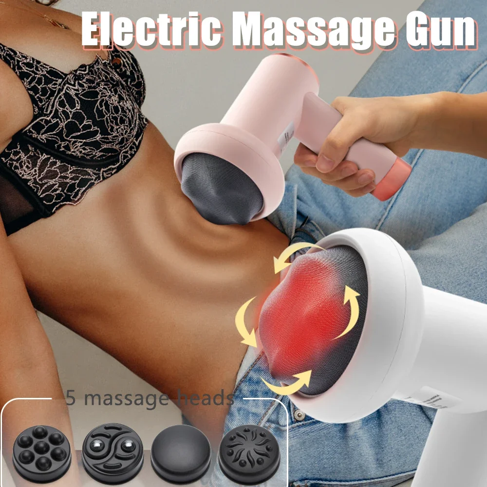 Electric Massage Hammer Deep Tissue Percussion Vibrator Shaping Pain Relief Muscle Relaxation Back Massager for Fitness Slimming