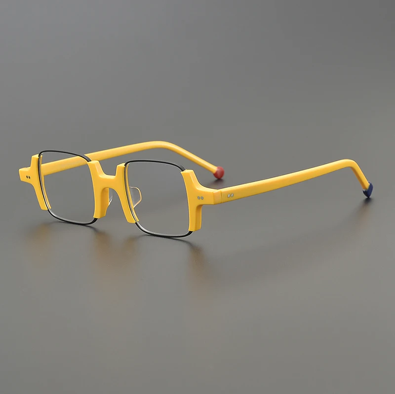 

High Quality Vintage Square Acetate Glasses Handmade Frame For Men Women Designer Brand Retro Fashion Eyeglasses