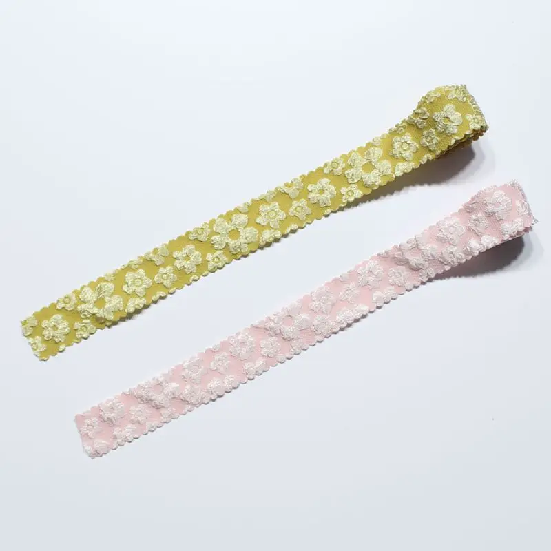 Retro style3D patterned woven ribbon DIY bow hair accessories clothing flowers gift packaging accessories lace jacquard ribbon