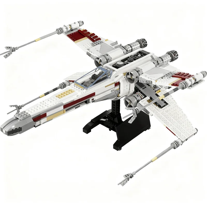 1558PCS MOC Space Battle Movie Red Five X Wing Starfighter Model Custom Puzzle DIY Creative Ideas Toy Birthday Gift Series