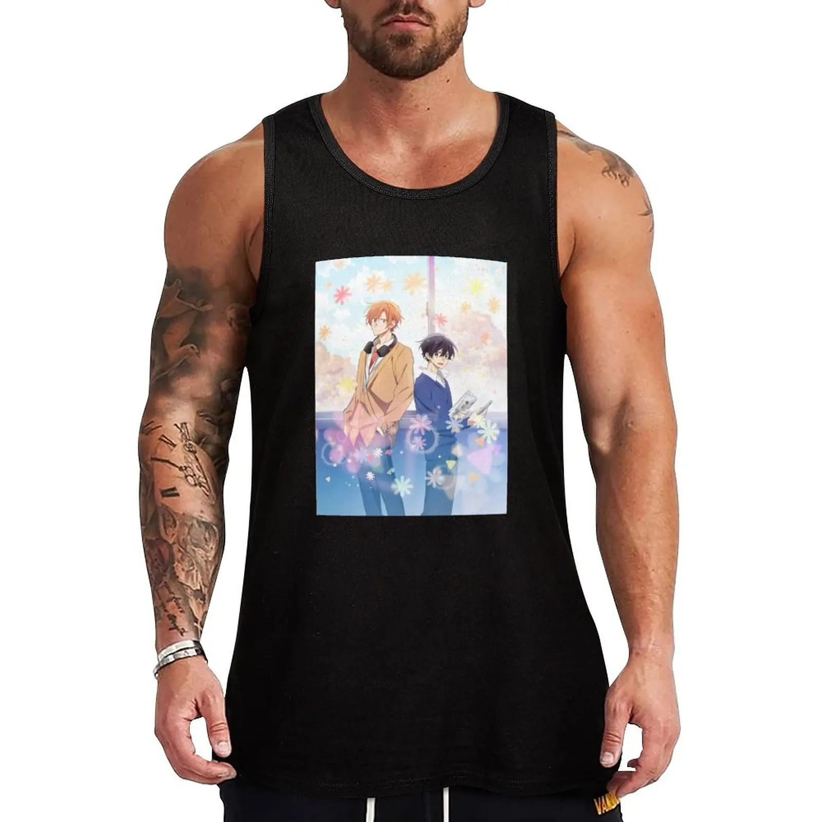 4k Sasaki and Miyano anime official visual Tank Top T-shirt Men's gym Working vest gym shirt man