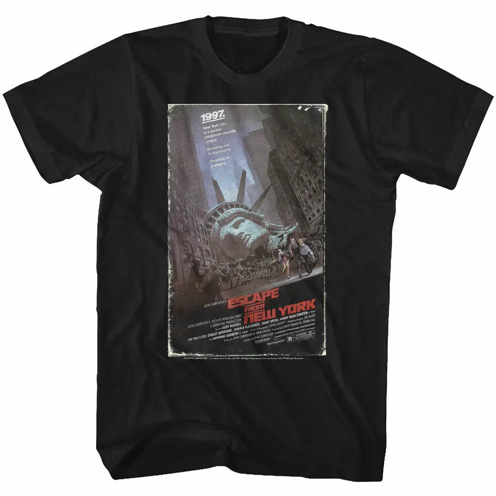 Escape From New York 1997 Color Movie Poster Kurt Russell Men's T-Shirt