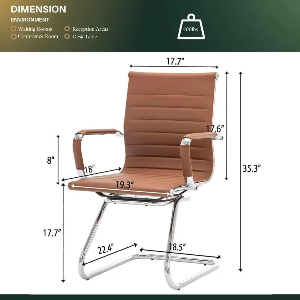 كرسي ضيوف للاستقبال في المكتب مع مجموعة أذرع مكونة من كراسي غرفة الانتظار الثابتة المصنوعة من جلد البولي يوريثان وكرسي غرفة الاستقبال #2