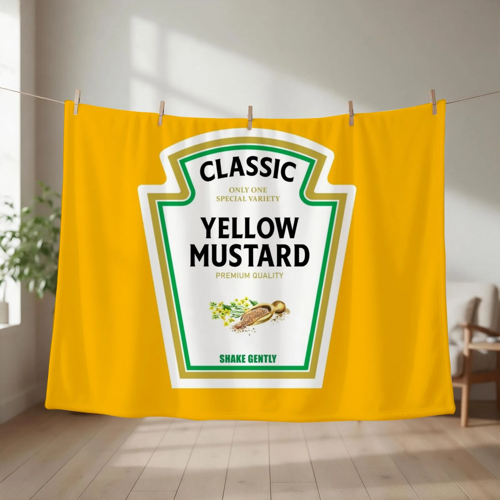 Mustard Halloween 2023 Costume Matching Family Group Couple Mayo Ketchup Throw Blanket