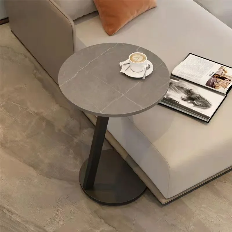 

Sofa Side Table C-Type Modern Light Luxury Small Apartment Coffee Tables Side Mesas Movable Bedside Corner Round Table Furniture