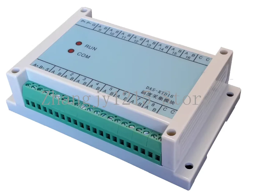 16 Channel Isolation PT100 Thermal Resistance Temperature Acquisition Module Temperature Transmitter To 485 Modbus Protocol