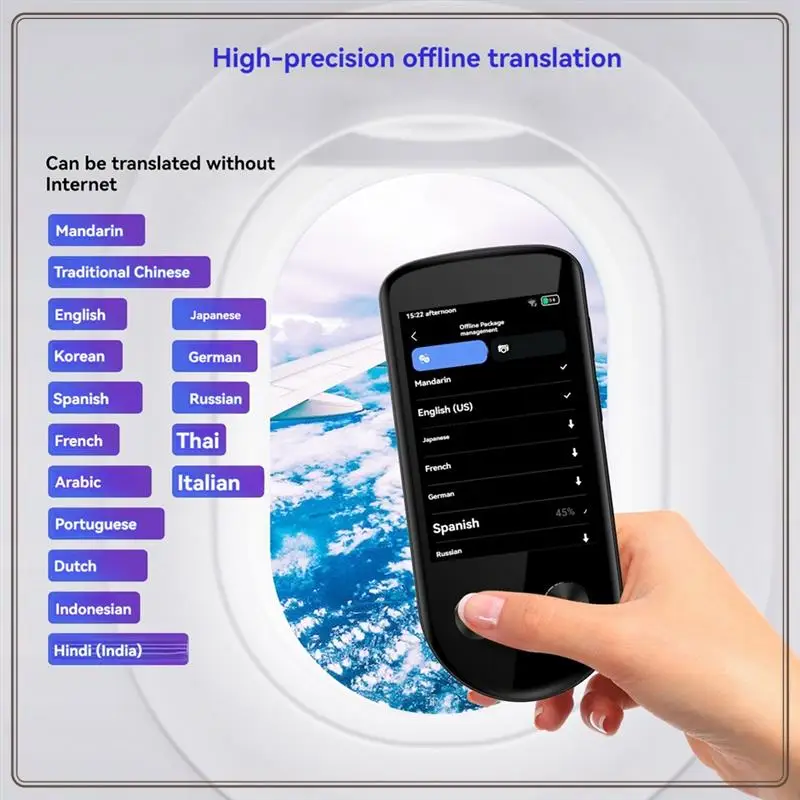 مترجم لغة موثوق، مترجم لغة ثنائي الاتجاه مع صوت/غير متصل/صورة 137 لغة مترجم AI لشركات السفر