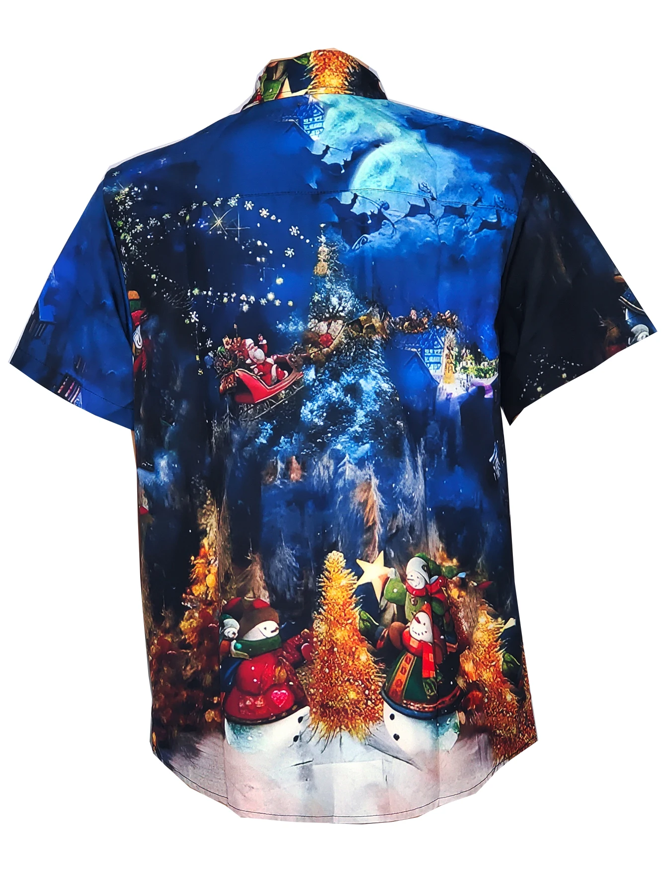 

HDDHDHH Christmas pattern decoration top 3D printed T-shirt Christmas holiday dress up street casual short sleeved polo men