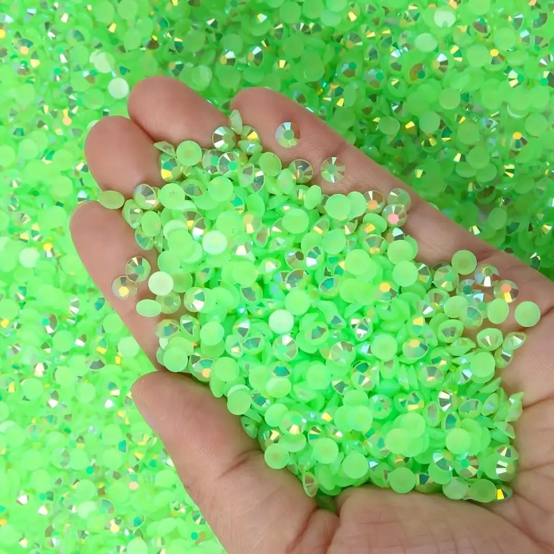 Cristal 6000 piezas de diamantes de imitación de resina de gelatina, perfecto para bricolaje, negro transparente, tazas, botellas, gafas, disfraces, fundas para teléfono y manicura