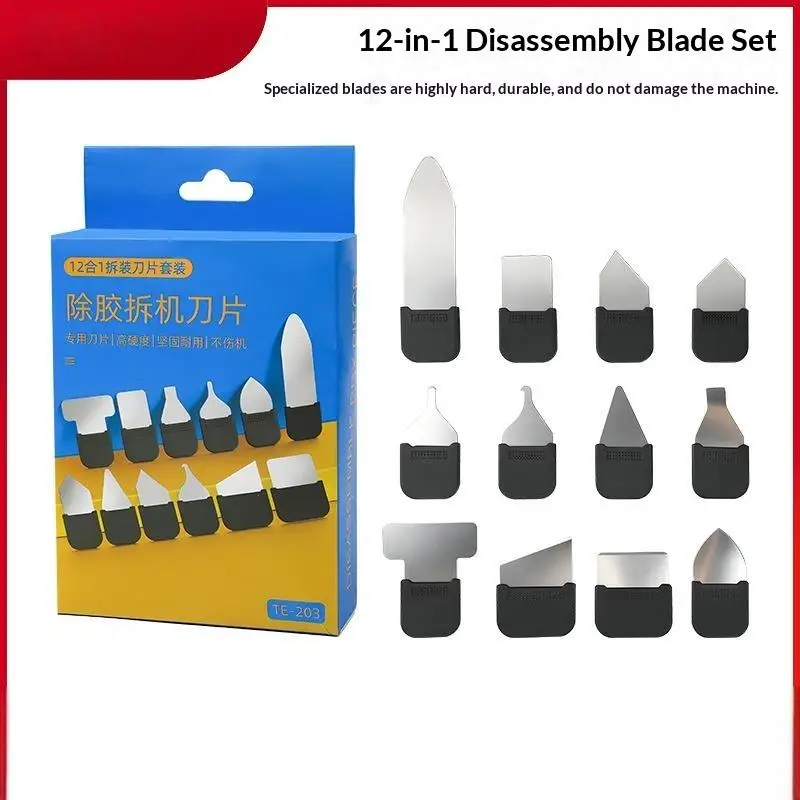 12 in 1 Multi-functional Disassembly Blade Set Durable Metal Pry Kit for Phone Laptop Tablet Electronics Repair
