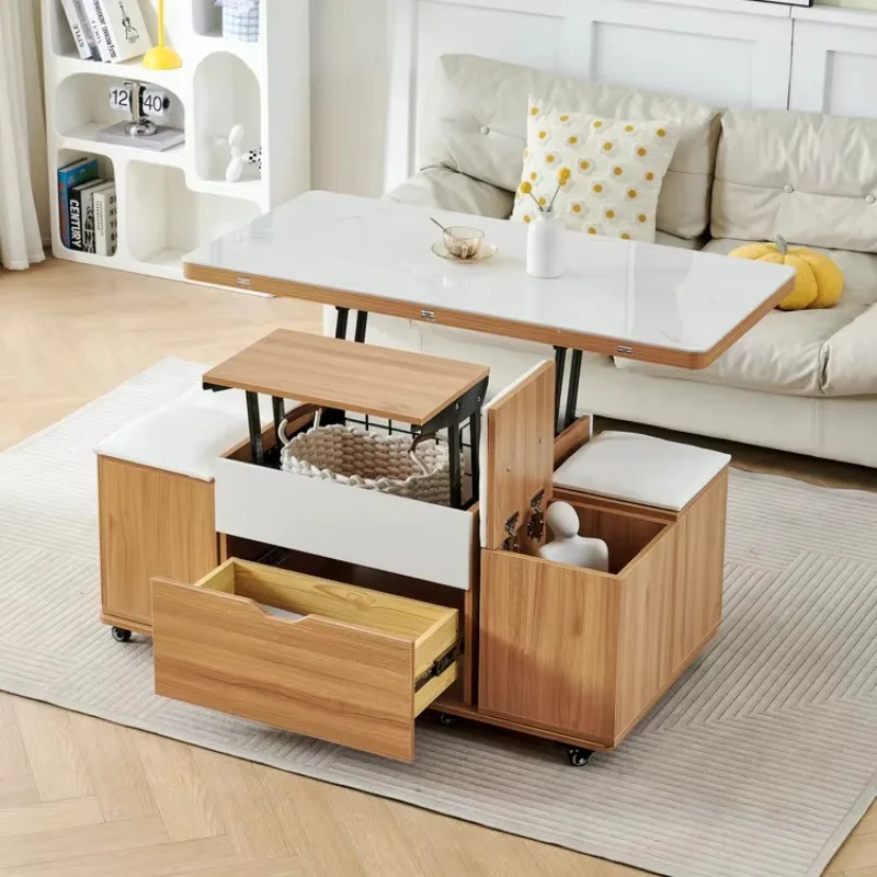 

European Style Coffee Table Drawer Multifunctional Nordic Modern Coffee Tables Space Saving Unique Mesa De Centro Sala Furniture