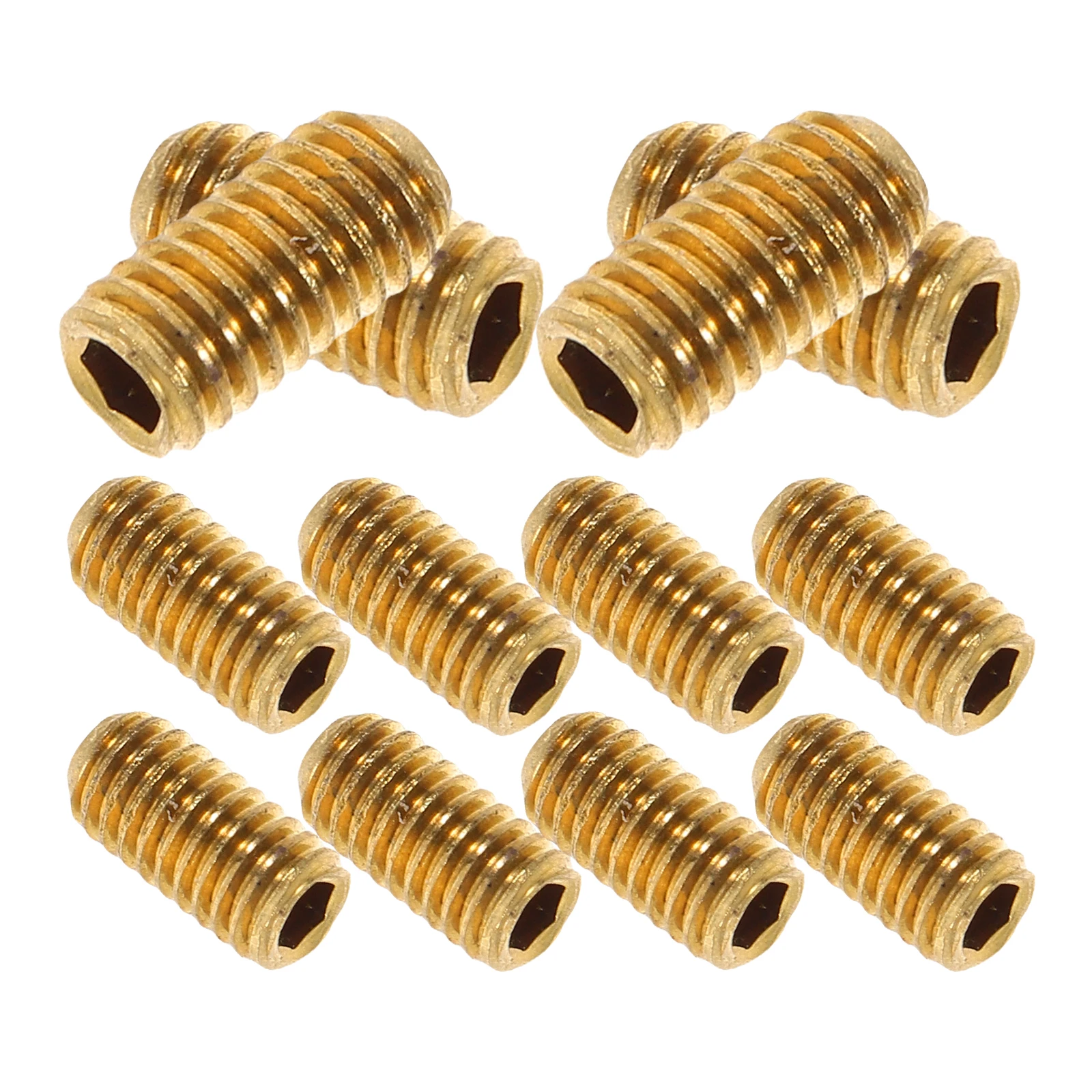 

12pcs Golden M3x6 Guitar Bridge Saddles Adjustment Screws Metal Electric Reusable Bass Parts Instrument Accessories