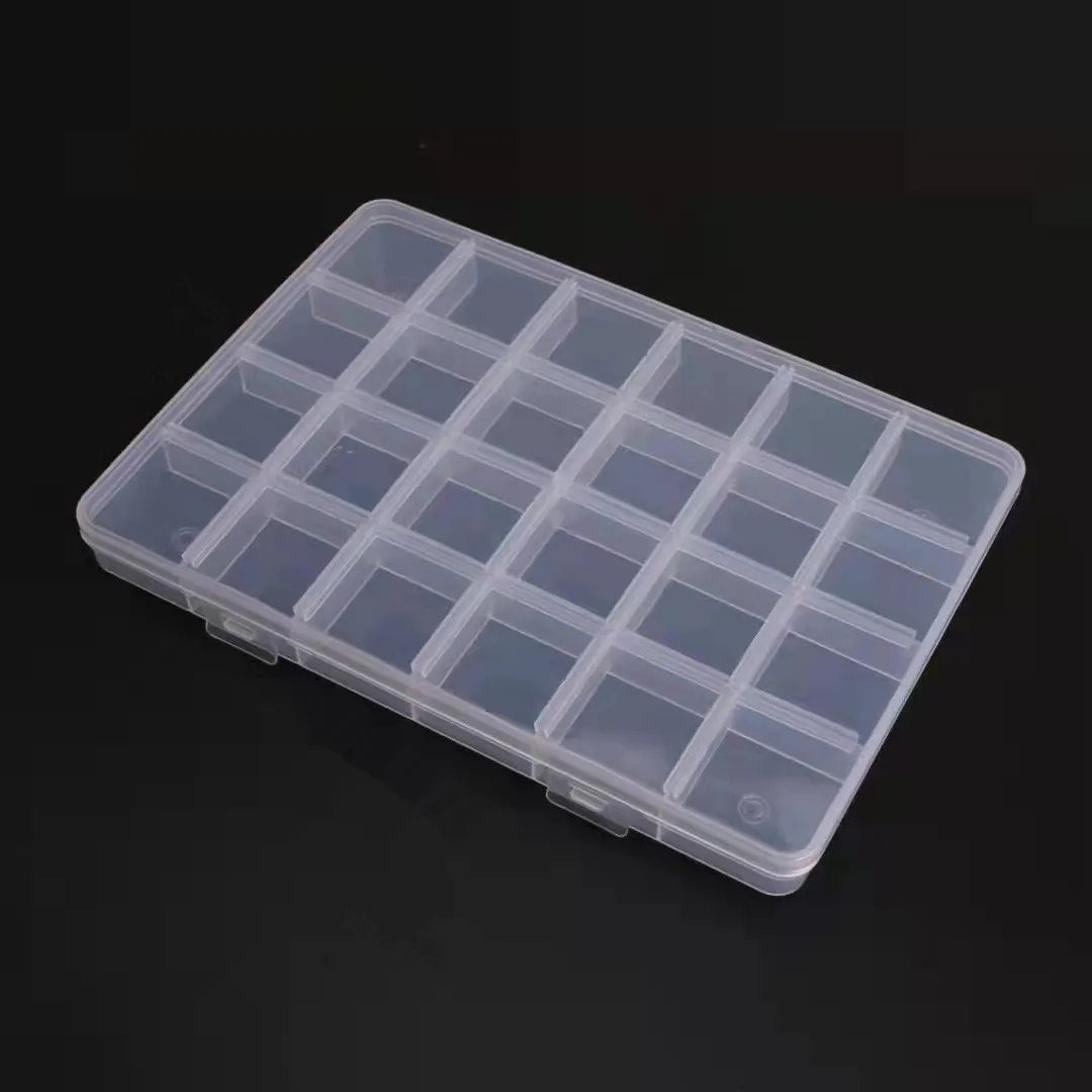 Nail Art Charm Storage Box White Plastic Organizer Box Shaped Display Empty Box Rhinestone DIY Nails Manicure Suppliers Tools