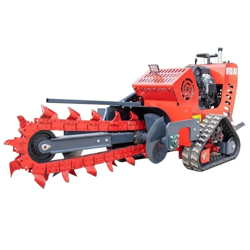 

FOB Price Deposit HTC24 Skid Steer Trencher Crawler Ditching Digging Machine For Farm Pipeline Laying Use