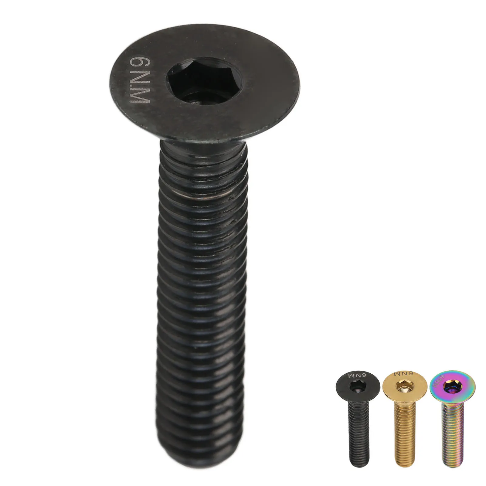 Bike Accessory Bike Stem RISK Headset Stem Top Fixing M6x30mm Bike Stem Screw Titanium Alloy for Bike Repair Cycling Accessories