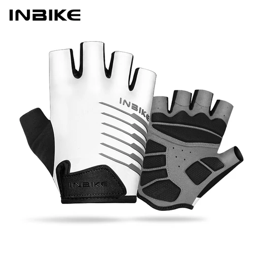 Imagen 1 del producto INBIKE guantes de ciclismo medio dedo Gel antideslizante transpirable guantes de bicicleta MTB guantes deportes al aire libre hombres y mujeres guantes de ciclismo