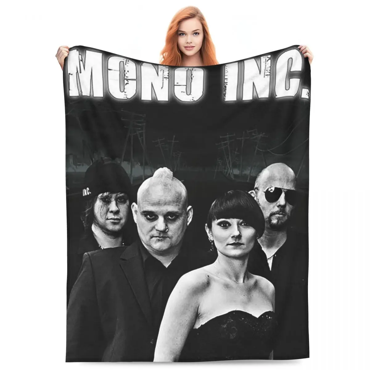 Germany Mono Inc Band Decke Rock Music Blankets Throw Blanket Multi-function Throw Blankets for Bedding Throws Bedspread Quilt