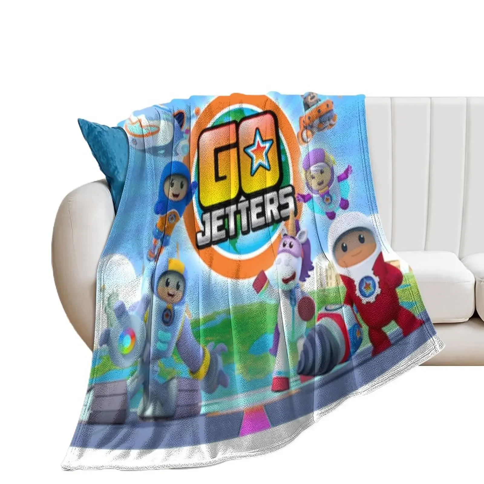 

Go Jetters Design Throw Blanket Plaid on the sofa Luxury Throw Luxury Thicken Comforter Blankets