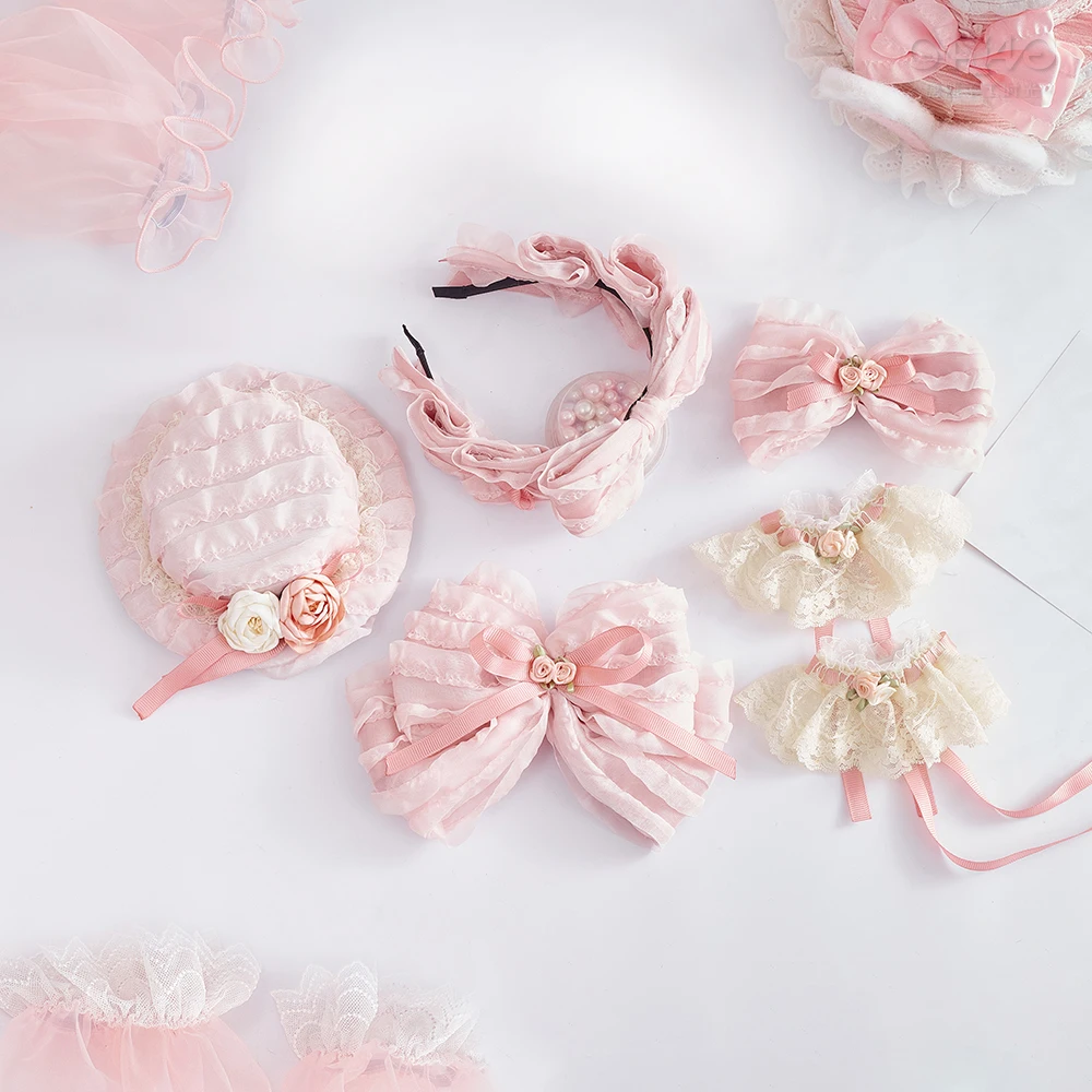 

Original Handmade Small hats Pink Ballet hair Clip KC Bow Hair Accessories