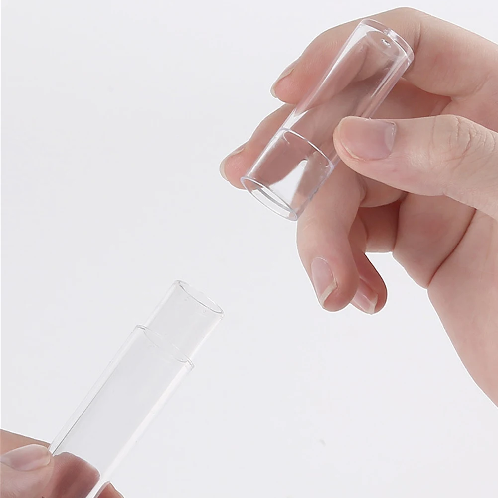 10 stuks naalddoos transparante pincetopslagbuis stevig ABS-materiaal compact formaat wimpergereedschap organisator gemakkelijke toegang