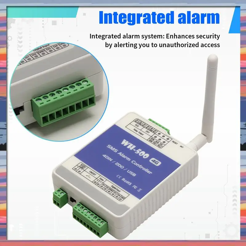 AC18 (Garantizzato) WH-500-EU 4G GSM Controller di allarme wireless remoto Apriporta Interruttore relè Telecomando Controllo APP