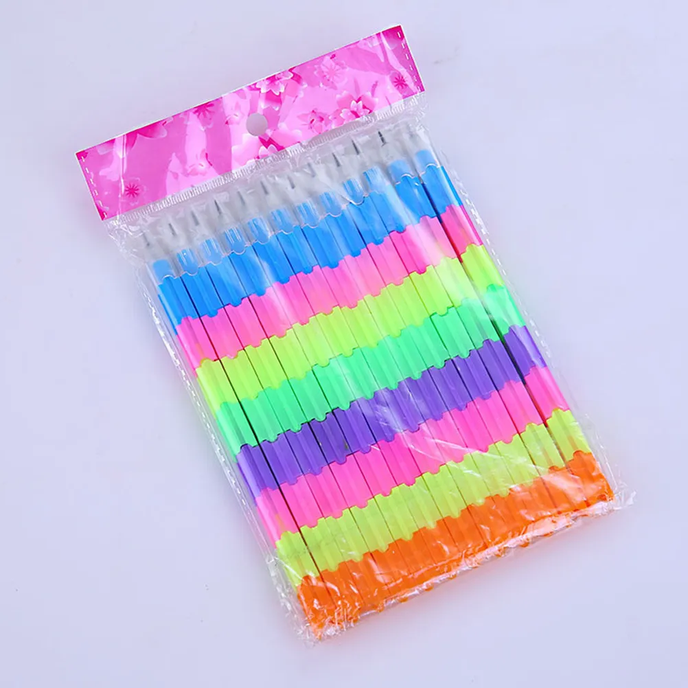 12Pcs Creative Rainbow Colorful Stacker Swap Pencils Multifunctional Kids Stationery Classroom Rewards Birthday Gifts