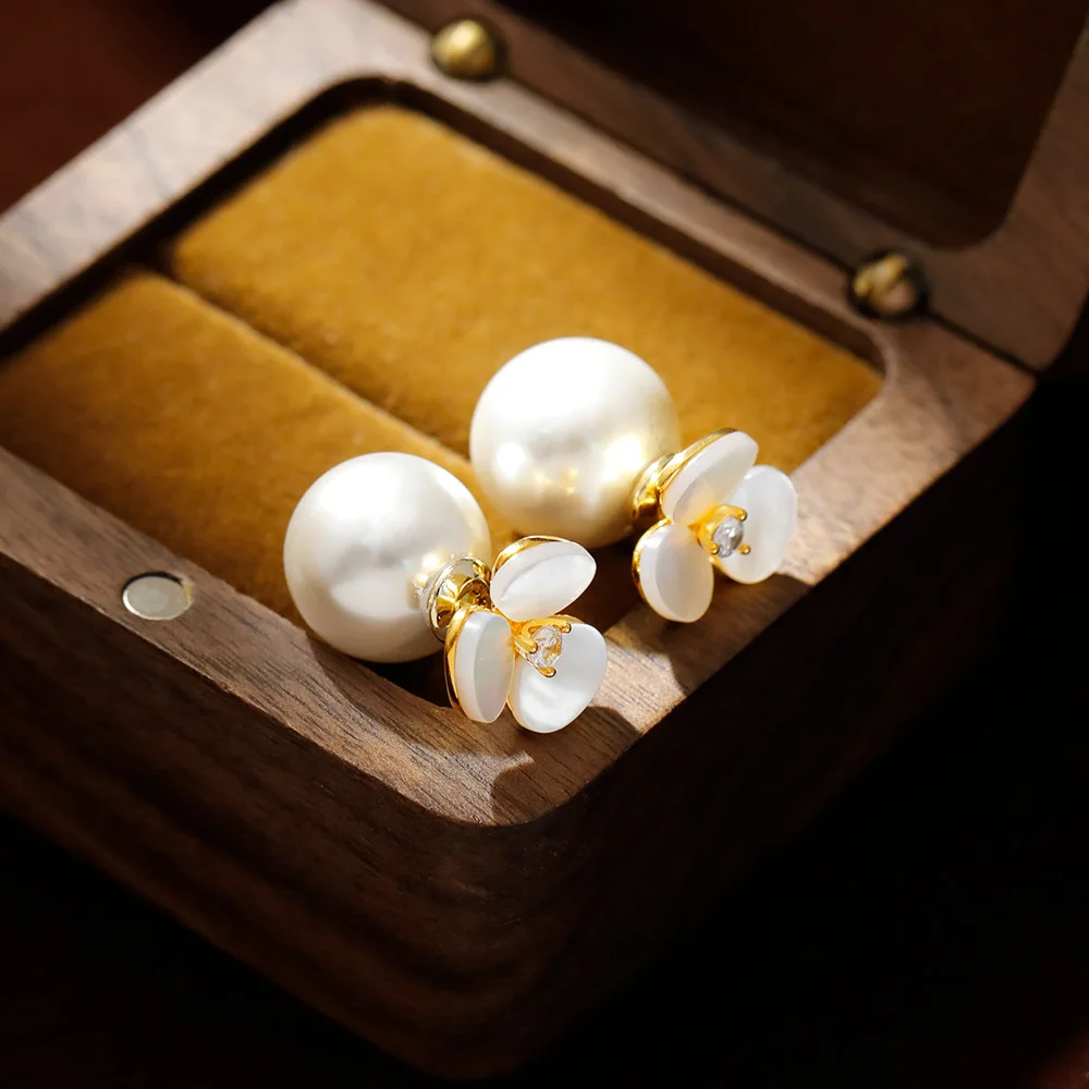 2025 Американская элегантная изысканная модная оболочка для матери с высококачественным жемчугом 18 карат, ювелирные изделия для женщин, горячая распродажа 2025 года