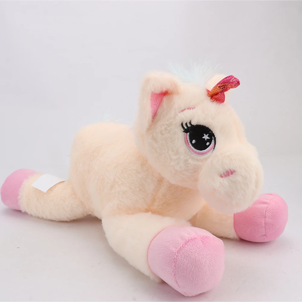 Jouet en peluche multicolore LilianClouds AdTos15.7in, molutien, Polyester doux, animal de dessin animé avec crinière arc-en-ciel