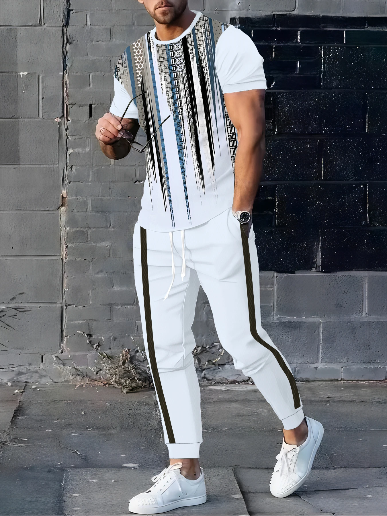 

Urban Street Simple And Fashionable Men's Autumn Long Pants Set, Daily Loose And Casual Fashionable Men's Autumn Set