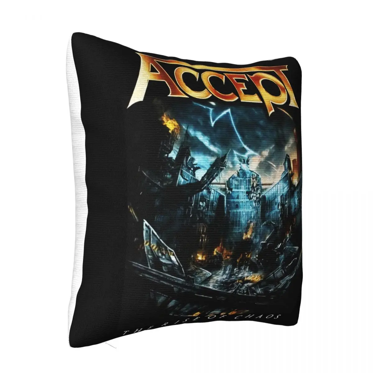 Accept The Rise Of Chaos Black T Heavy Metal Udo Judas Priest Saxon Women Men Retro Vacation Customized Pillow Case