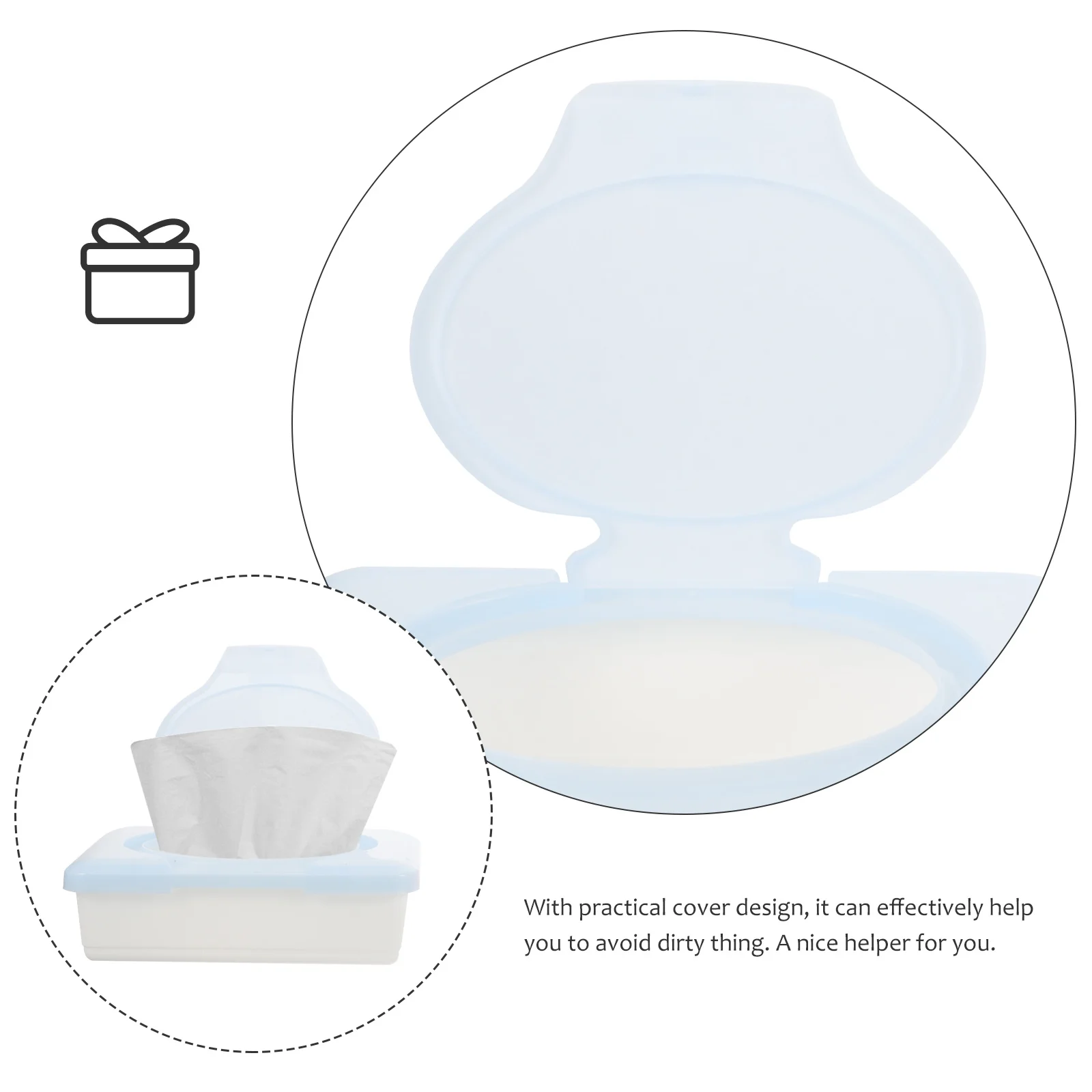 

3Pcs Wet Wipes Dispenser Compact Lightweight Travel Wipes Case with Cover for Bathroom Kitchen Living Room Reusable Wipe Holder