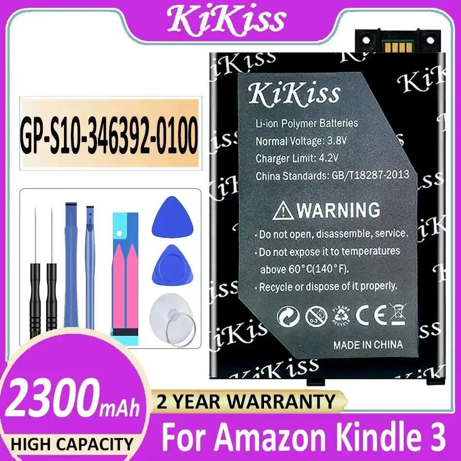 

Tablet Battery 2300Mah For Amazon Kindle 3 Iii Keyboard Ereader D00901 Graphite 170-1032-01 GP-S10-346392-0100 S11GTSF01A