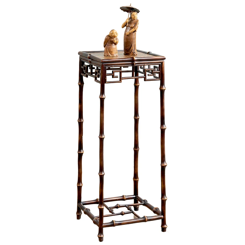 

Chinese flower stand living room floor-to-ceiling living room stand new Chinese retro high-end few flowers several zen