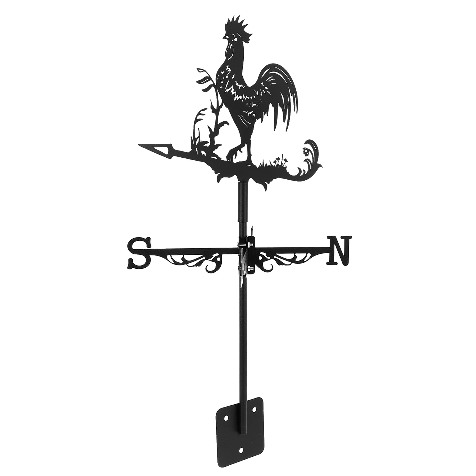 

Roof Weather Vane 3D Animal Rooster Iron Wind Direction Indicator Metal Vane for Garden Deck Yard Barn Easy Assembly