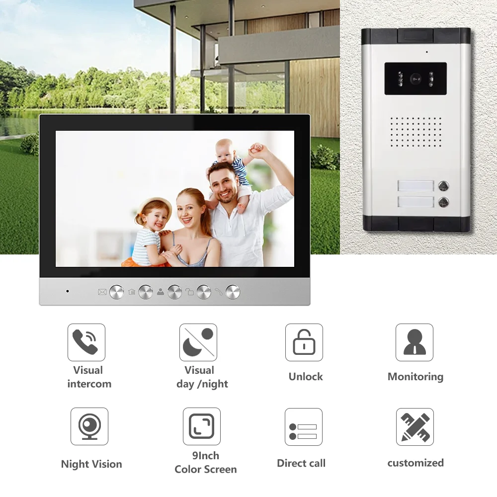 Intercom Multi-User Multi-Apartment-Audio-Intercom-System Multi-Tenant Buzzer Videoportero