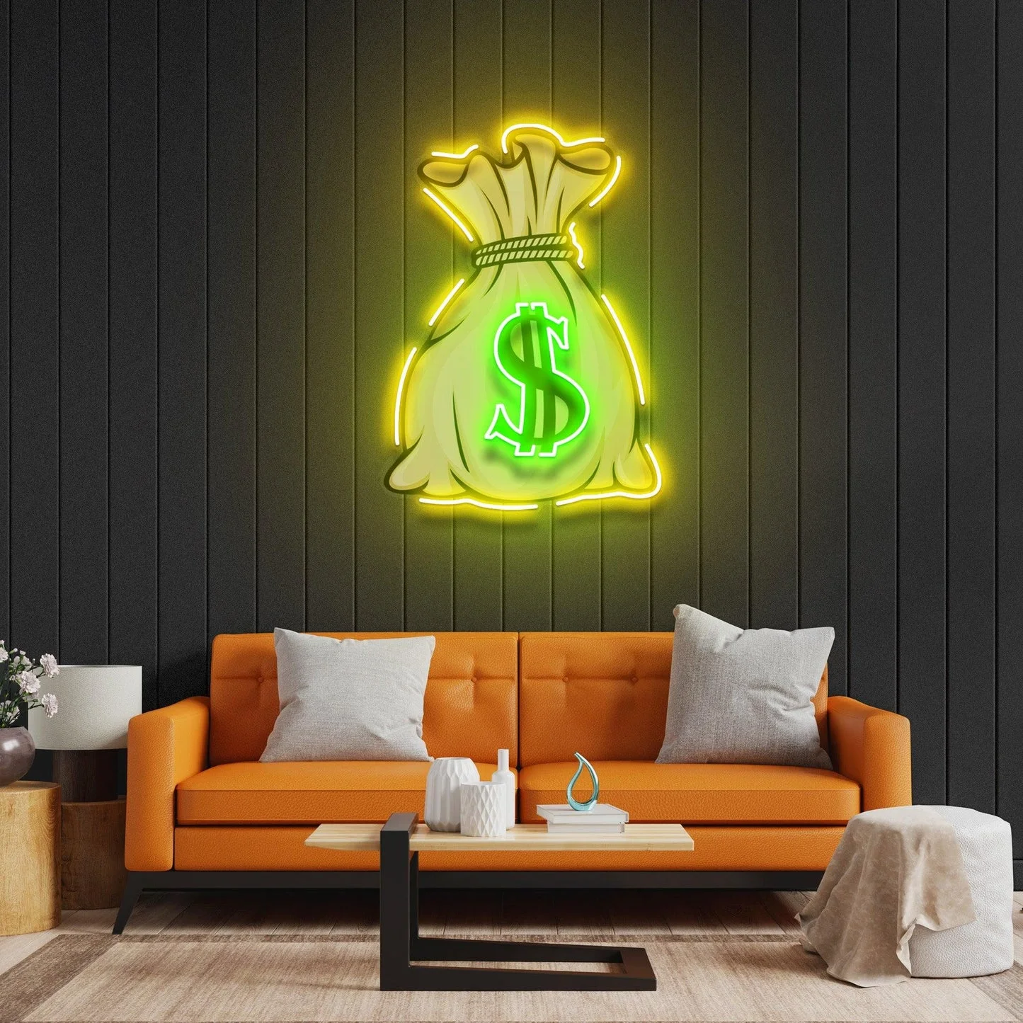 

Money Neon Sign USB Powered Night Lamp for Teens Bedroom Game Room LED Lights Custom Wedding Birthday Gift Bar Beer Sign