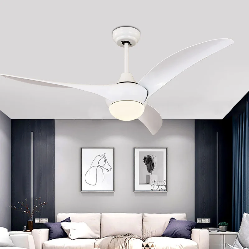 52 Inch Lamp Ceiling Fans Light with Remote Control Included 3 Color Change ABS Blade Silent Copper Motor